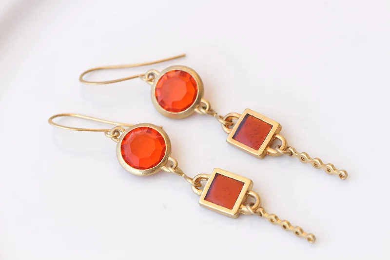 Orange earrings