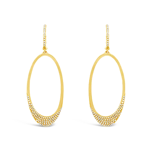 Gold & Diamond Dangle Earrings