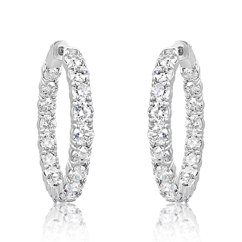 Diamond Hoop Earrings