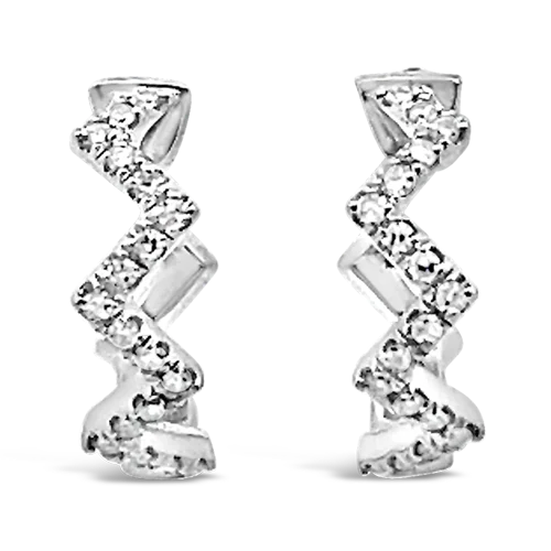 Diamond Zig Zag Earrings