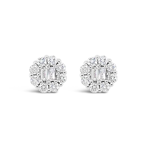 Diamond Cluster Earrings