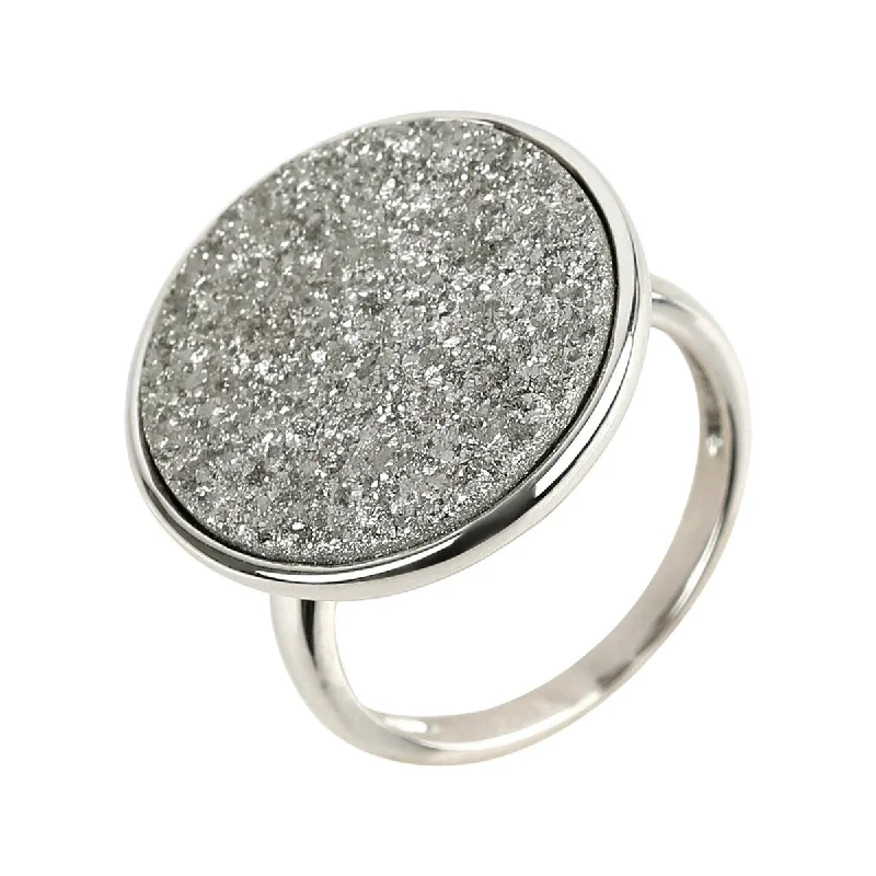 925 Sterling Silver Drusy Ring