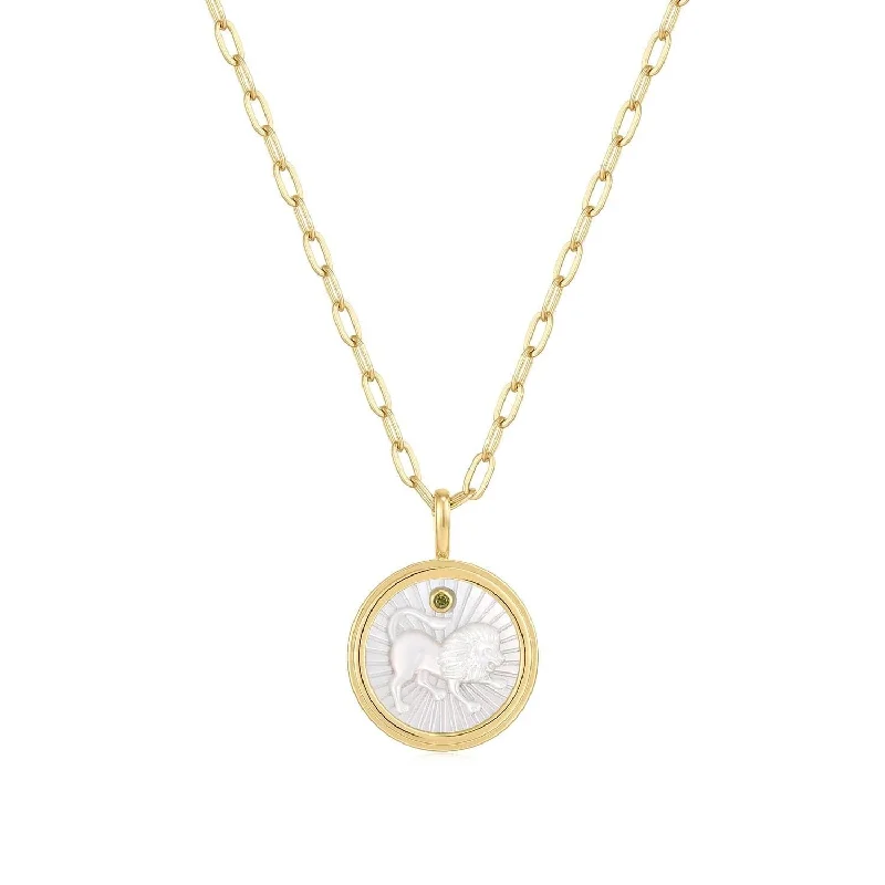 Zodiac Leo Mother Of Pearl Necklace