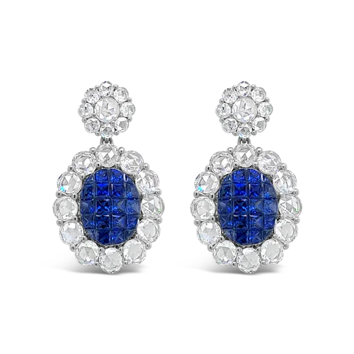 Sapphire & Diamond Earrings