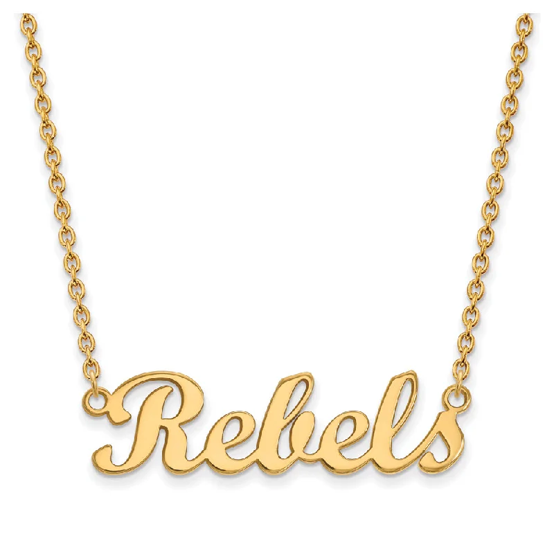 14k Gold Plated Silver U. of Mississippi Small Necklace