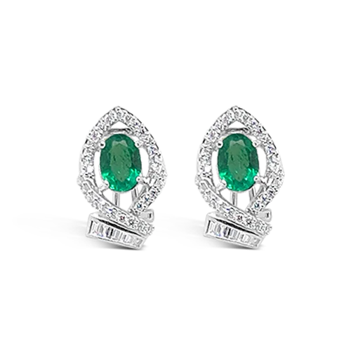 Emerald & Diamond Earrings