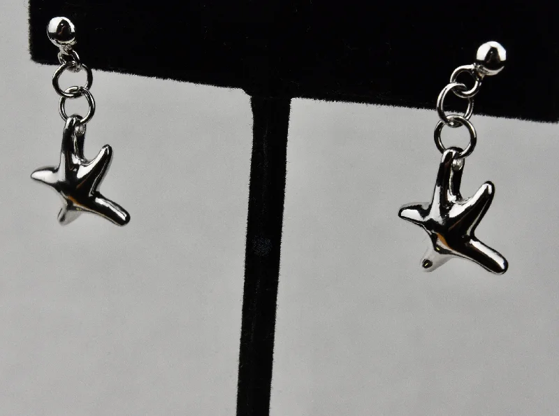 Silver Starfish Earrings