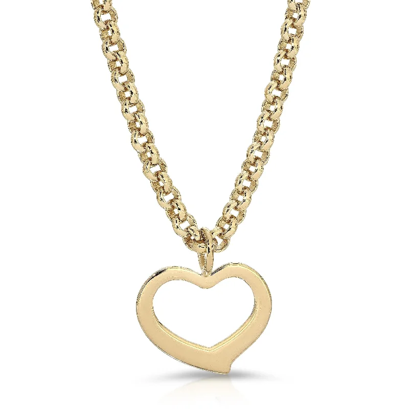 Haley Open Heart Pendant Necklace