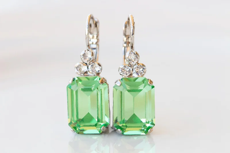 Peridot Crystal Earrings