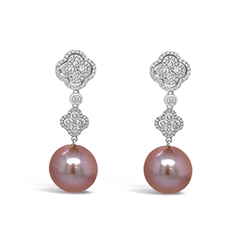 Kasumiga Pearl & Diamond Earrings