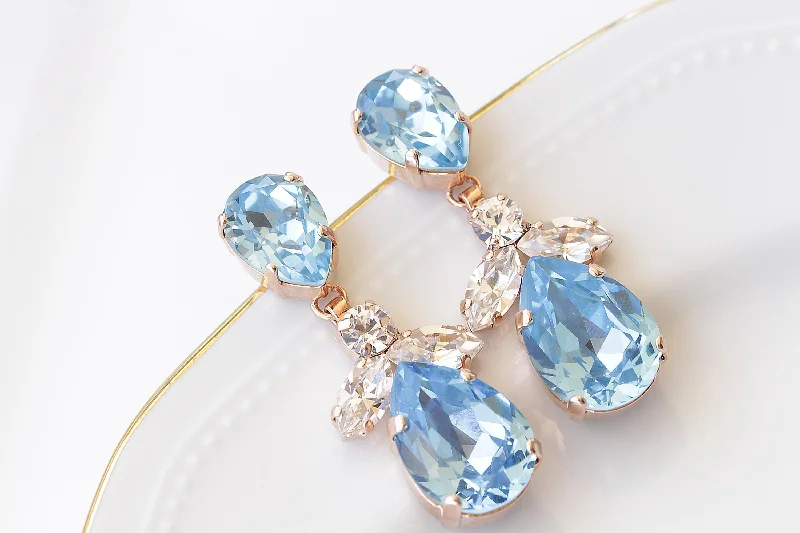 AQUAMARINE BLUE EARRINGS