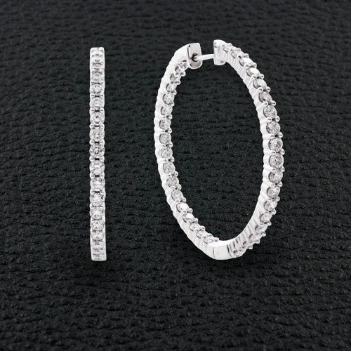 Diamond Hoop Earrings