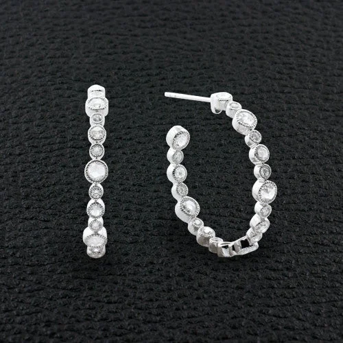 Diamond Hoop Earrings