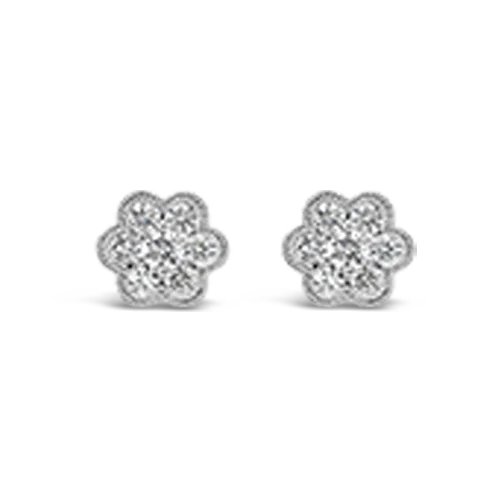 Diamond Flower Earrings