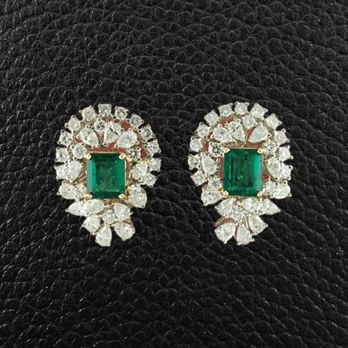 Emerald & Diamond Earrings