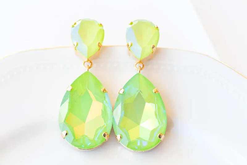 LIME GREEN EARRINGS