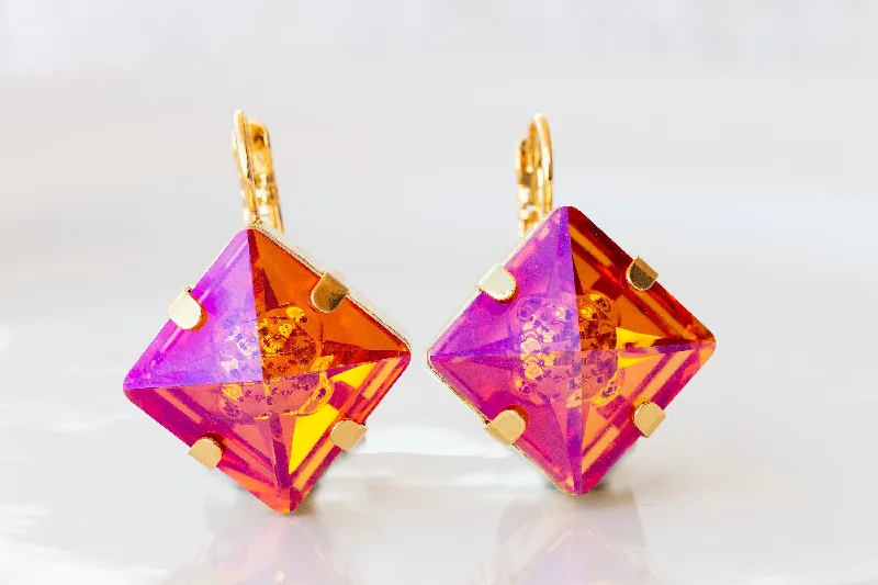 ORANGE PINK EARRINGS