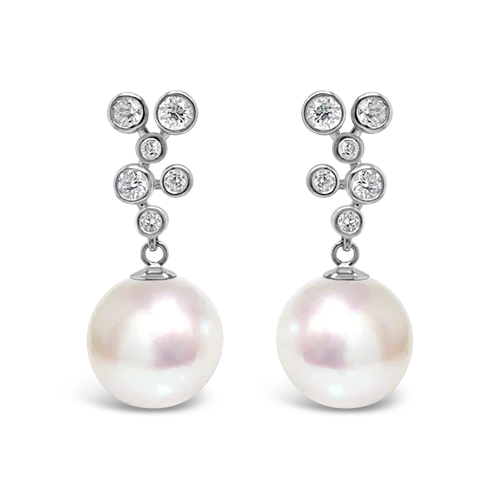 South Sea Pearl & Diamond Earrings