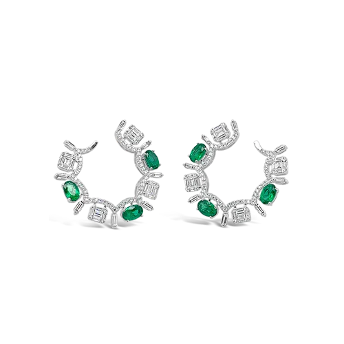 Emerald & Diamond Earrings