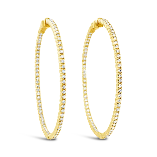 Diamond Hoop Earrings