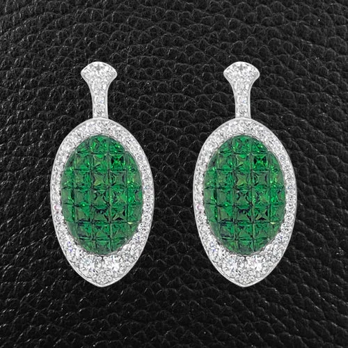 Tsavorite & Diamond Earrings