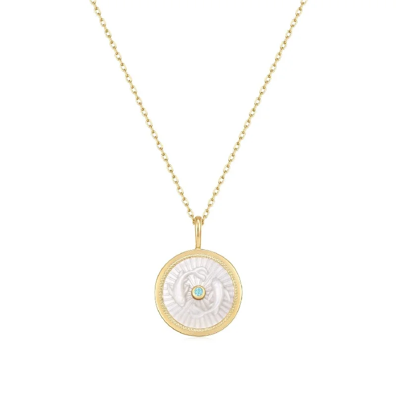 Zodiac Pisces Mother Of Pearl Necklace