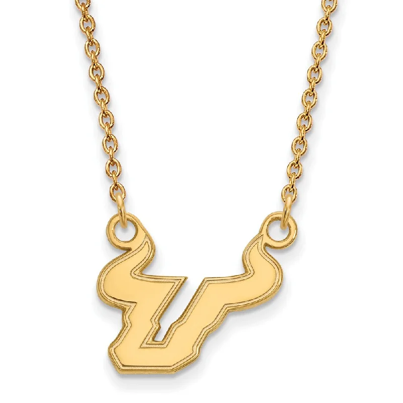 14k Gold Plated Silver South Florida Small Pendant Necklace