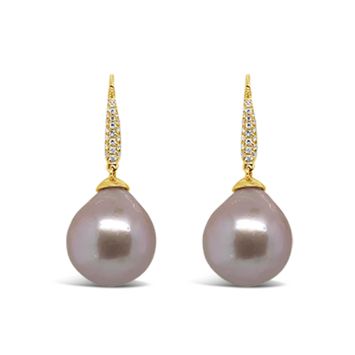 Kasumiga Pearl & Diamond Earrings