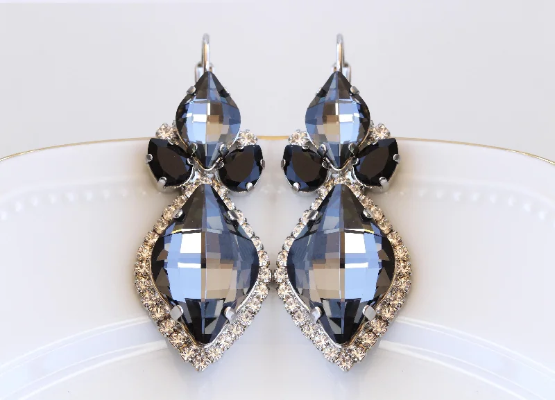 GRAY DROP EARRINGS