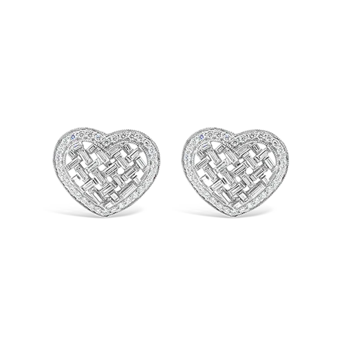 Diamond Heart Earrings