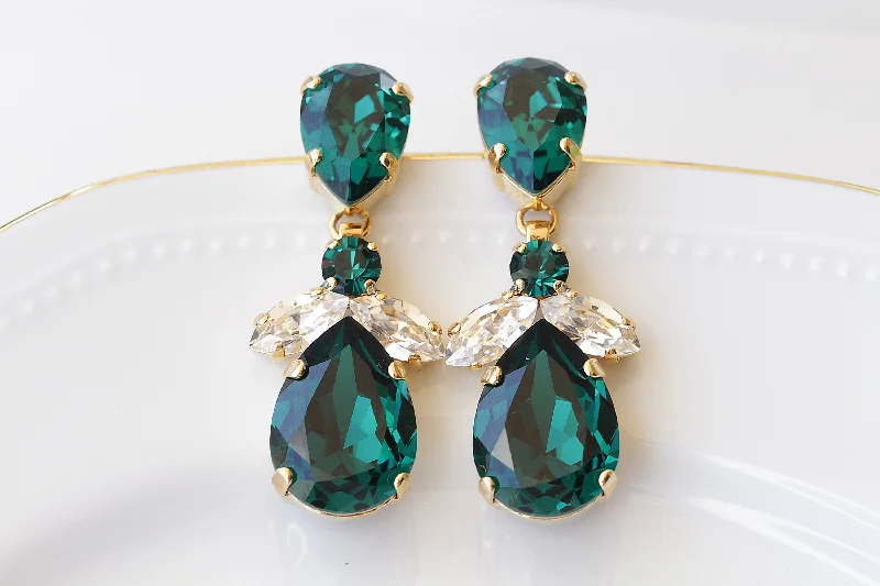 GREEN EMERALD EARRINGS