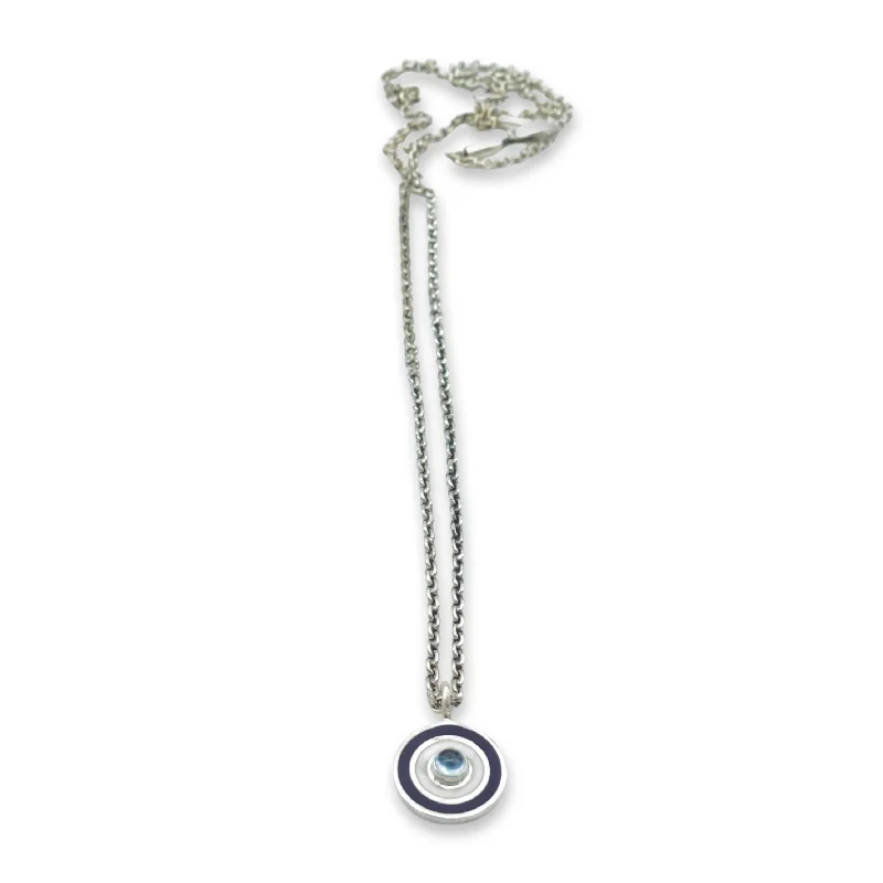 Blue Topaz Evil Eye Necklace