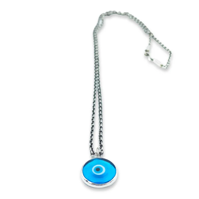 Murano Glass Evil Eye Pendant Necklace