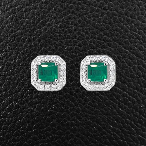 Emerald & Diamond Earrings