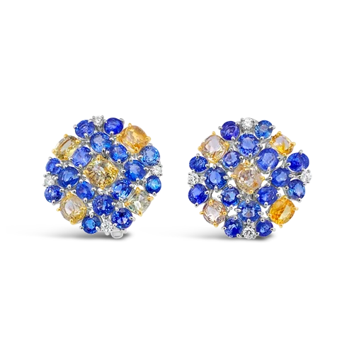 Sapphire & Diamond Estate Earrings