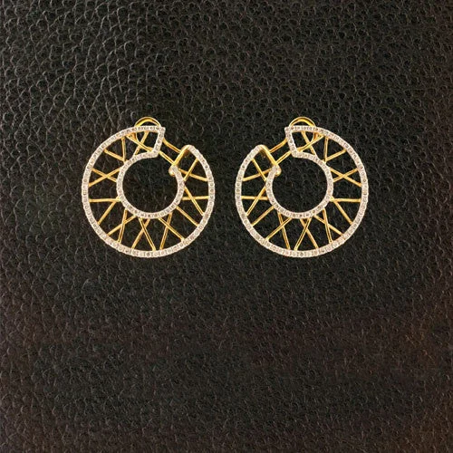 Diamonds in Round Design Earrings