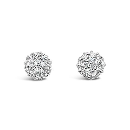 Diamond Cluster Earrings