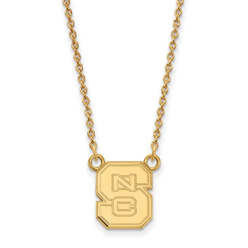 14k Gold Plated Silver North Carolina Sm 'NCS' Pendant Necklace