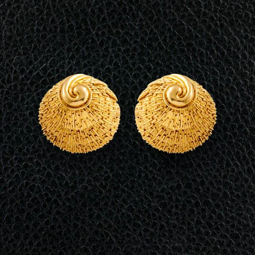 Gold Shell Estate Earrings