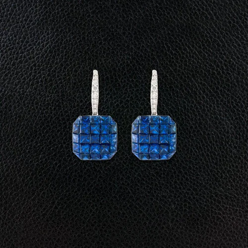 Sapphire & Diamond Earrings