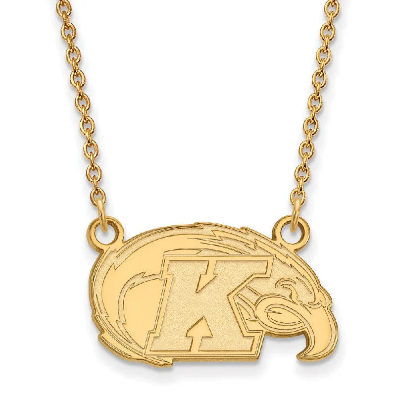 14k Gold Plated Silver Kent State Small Pendant Necklace