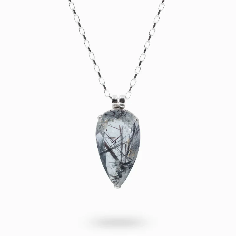 Tourmalinated Quartz Necklace