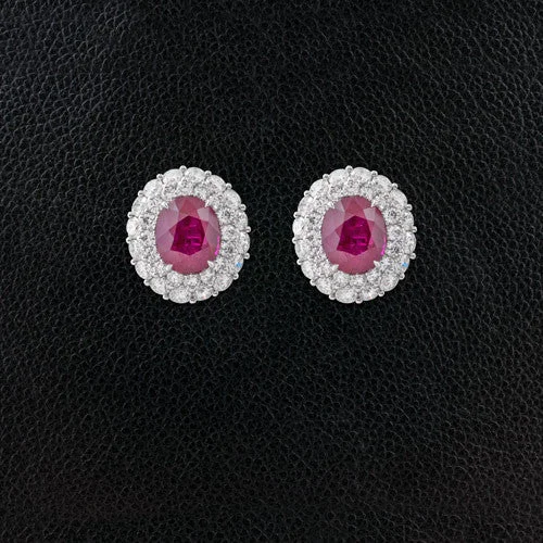 Ruby & Diamond Earrings