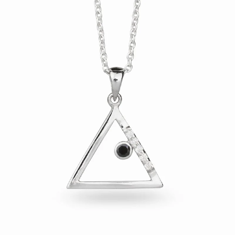 Triangulo: Black Spinel & Diamond Necklace