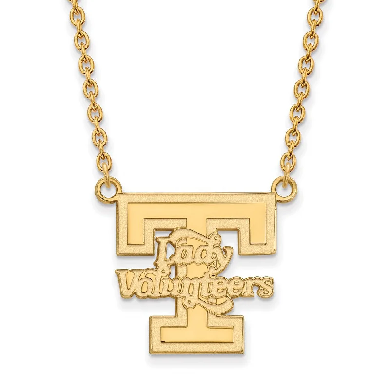 14k Gold Plated Silver U of Tennessee Lady Volunteers Necklace