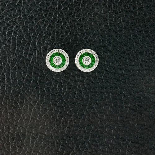 Tsavorite & Diamond Earrings