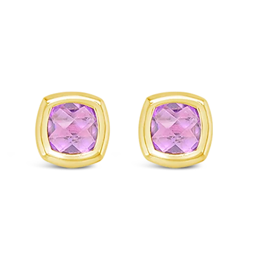 Gold & Amethyst Earrings