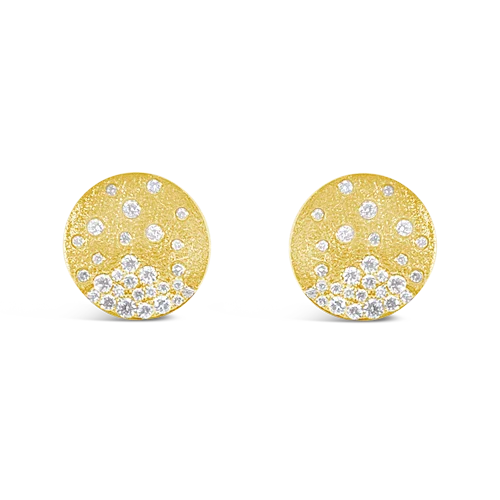 Diamond Confetti Disc Earrings