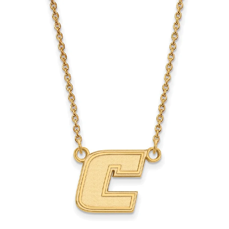 14k Gold Plated Silver U of Tenn Chattanooga Small Initial C Necklace