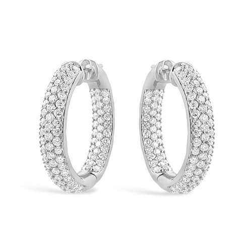 Diamond Hoop Earrings